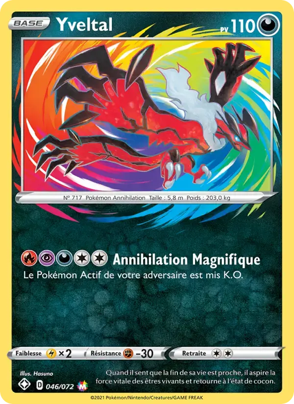 Carte Pokémon Yveltal #46 — Destinées Radieuses