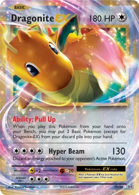Carte Pokémon Dracolosse-EX #72/108 — Jumbo
