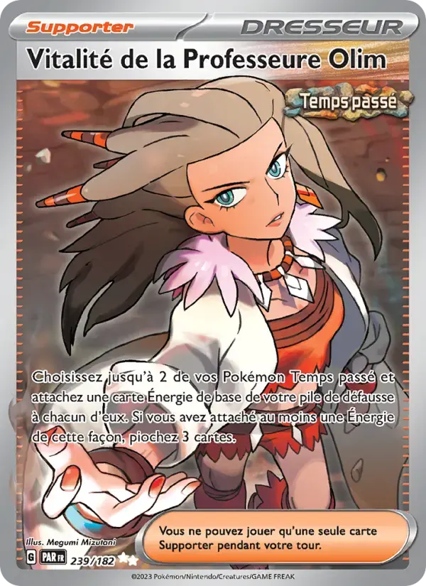 Carte Pokémon Vitalité de la Professeure Olim #239 — Faille Paradoxe