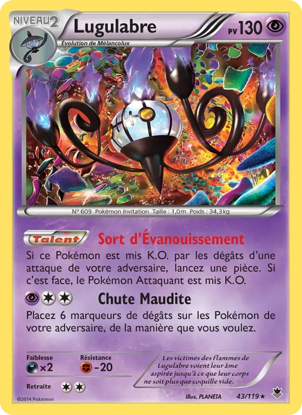 Carte Pokémon Lugulabre #43 — Vigueur Spectrale