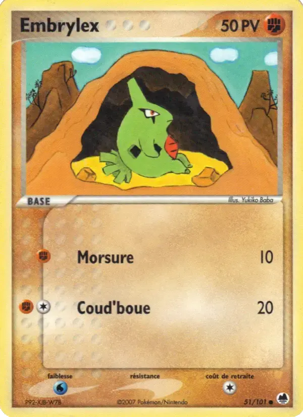 Carte Pokémon Embrylex #051 — Île des Dragons