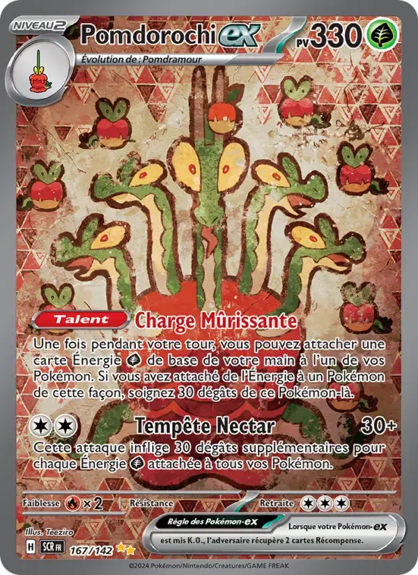 Carte Pokémon Pomdorochi-ex #167 — Couronne Stellaire