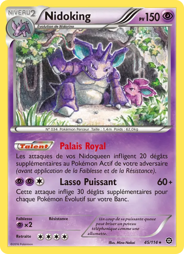 Carte Pokémon Nidoking #45 — Offensive Vapeur
