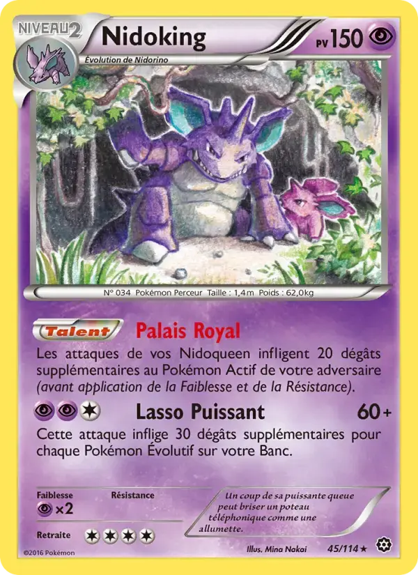 Carte Pokémon Nidoking #45 — Offensive Vapeur