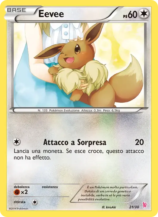 Carte Pokémon Évoli #21 — Kit du Dresseur XY (Nymphali)