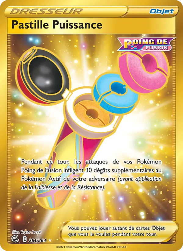 Carte Pokémon Pastille Puissance #281 — Poing de Fusion