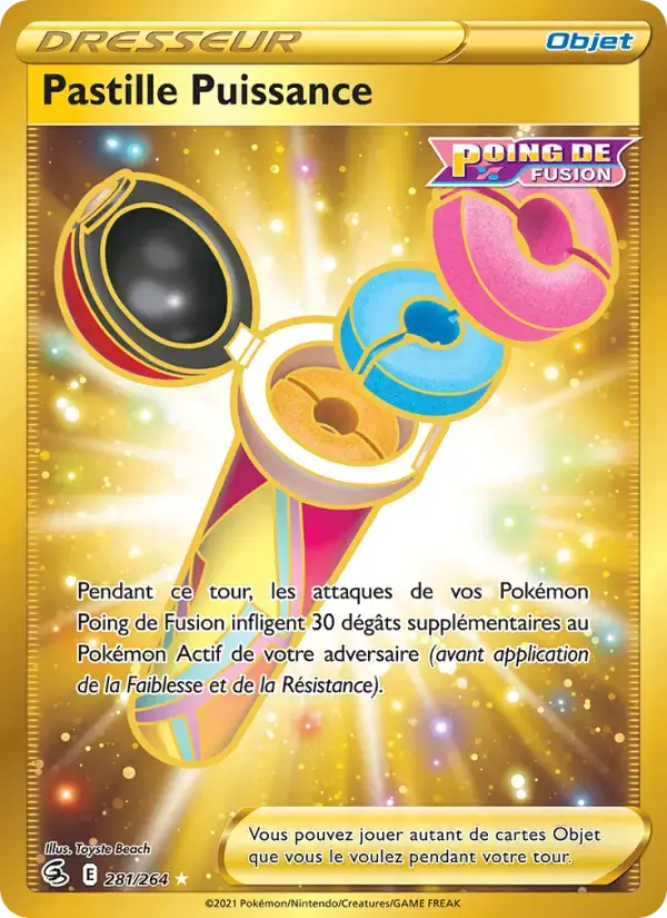 Carte Pokémon Pastille Puissance #281 — Poing de Fusion