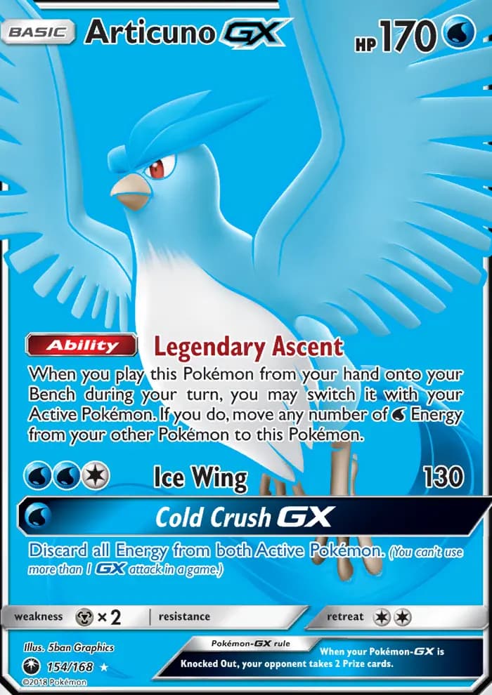 Articuno GX #154 — Celestial Storm