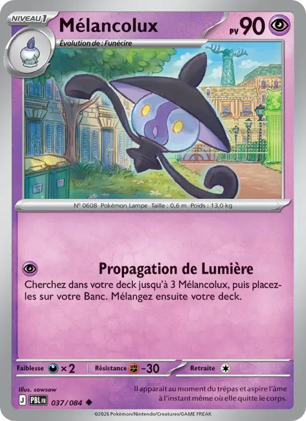 Carte Pokémon Mélancolux #037 — Nuit Noire