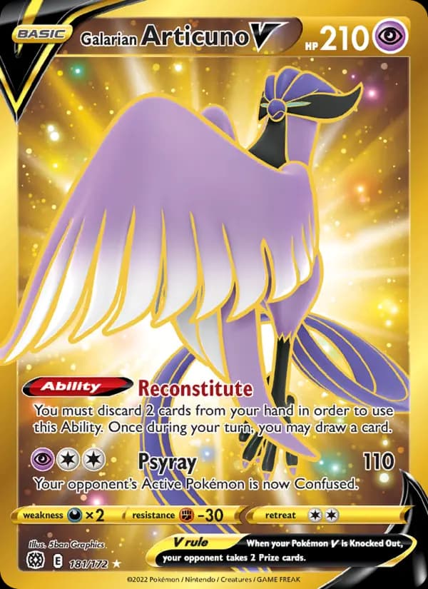 Galarian Articuno V #181 — Brilliant Stars