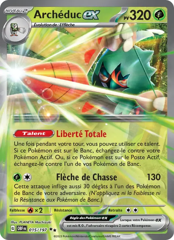 Carte Pokémon Archéduc-ex #015 — Flammes Obsidiennes