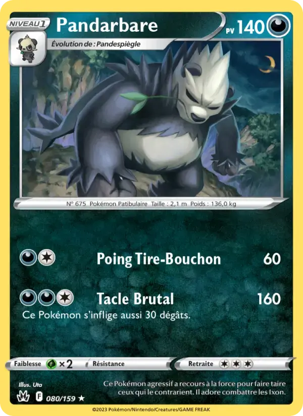 Carte Pokémon Pandarbare #080 — Zénith Suprême