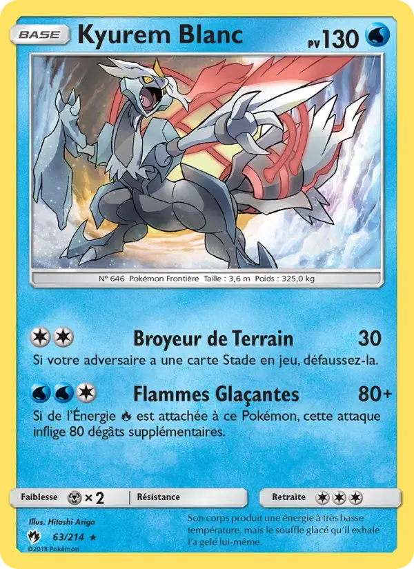 Carte Pokémon Kyurem Blanc #63 — Tonnerre Perdu
