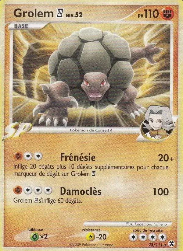 Carte Pokémon Grolem  Niv. 52 #23 — Rivaux Émergeants