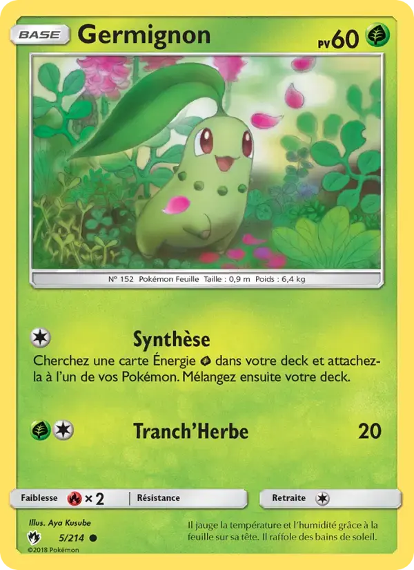 Carte Pokémon Germignon #5 — Tonnerre Perdu