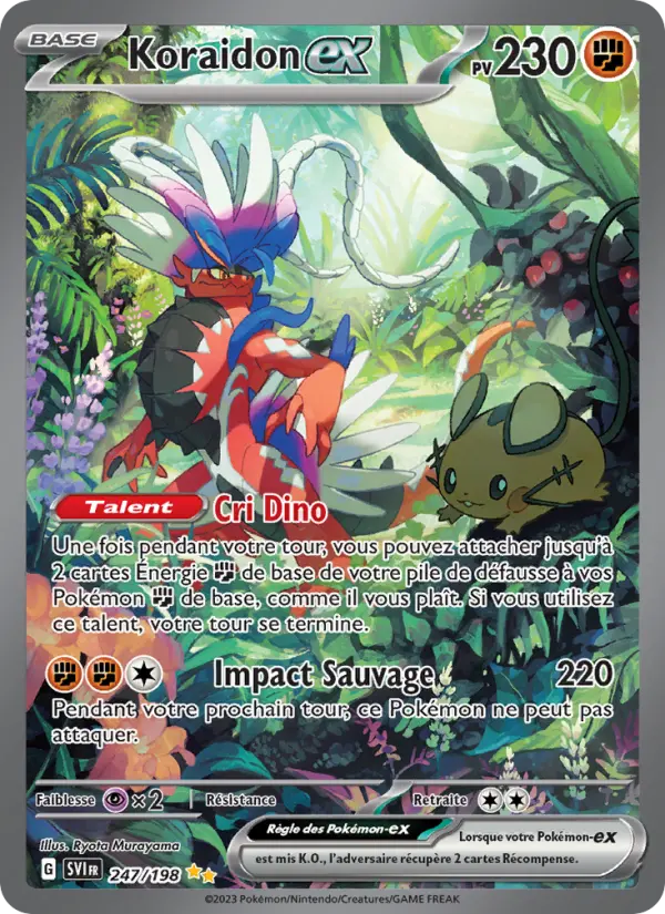 Carte Pokémon Koraidon-ex #247 — Écarlate et Violet