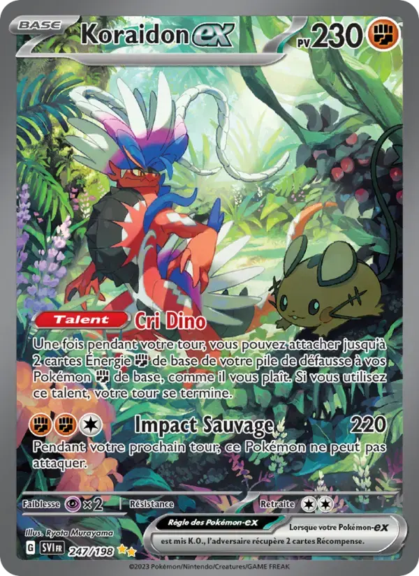 Carte Pokémon Koraidon-ex #247 — Écarlate et Violet