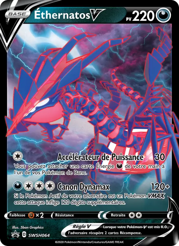 Carte Pokémon Éthernatos V #SWSH064 — Promos Épée et Bouclier