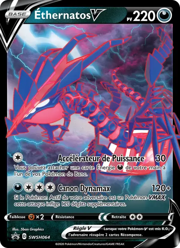 Carte Pokémon Éthernatos V #SWSH064 — Promos Épée et Bouclier