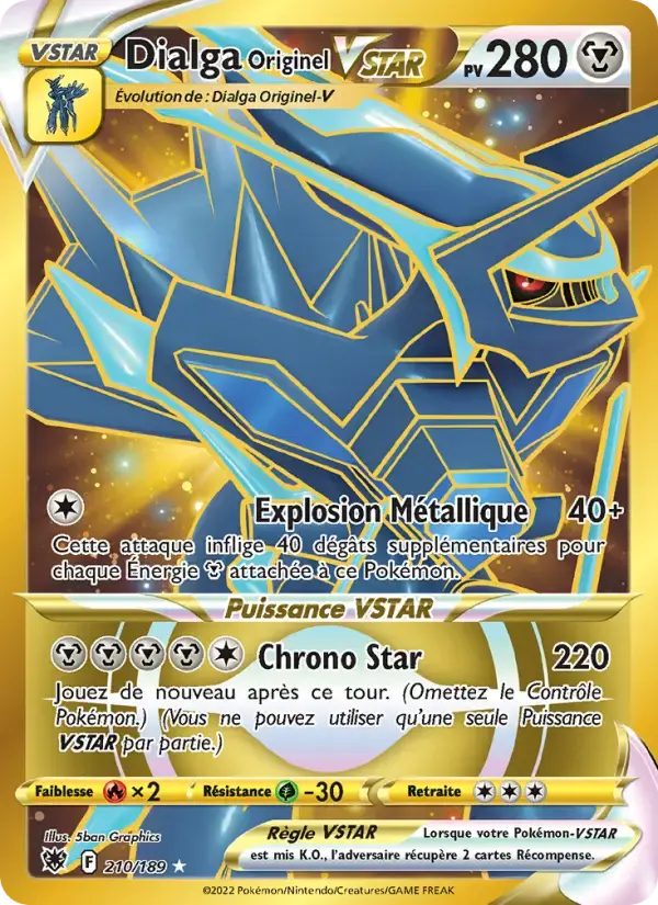 Carte Pokémon Dialga Originel VSTAR #210 — Astres Radieux