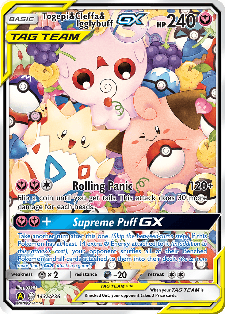 Togepi & Cleffa & Igglybuff-GX #143a — Cosmic Eclipse