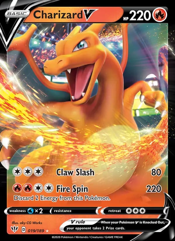 Charizard V #19 — Darkness Ablaze