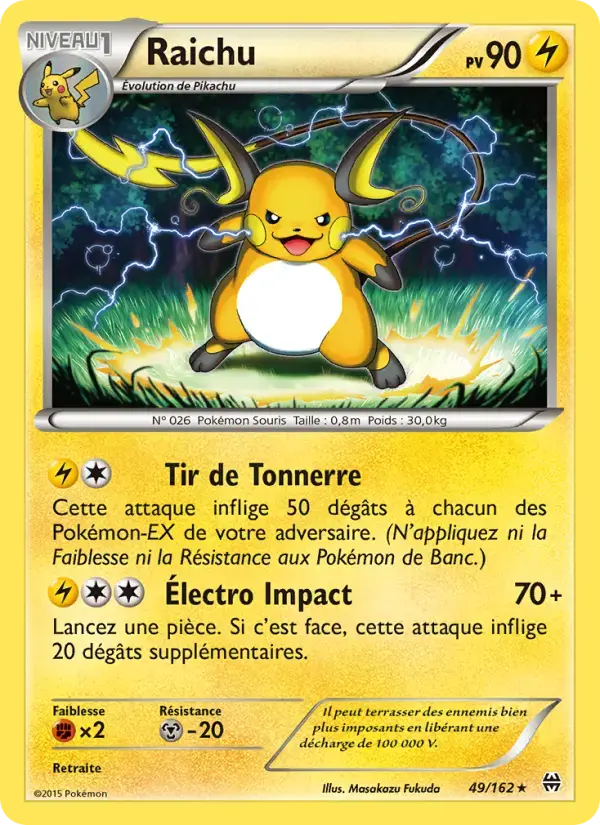 Carte Pokémon Raichu #49 — Impulsion Turbo