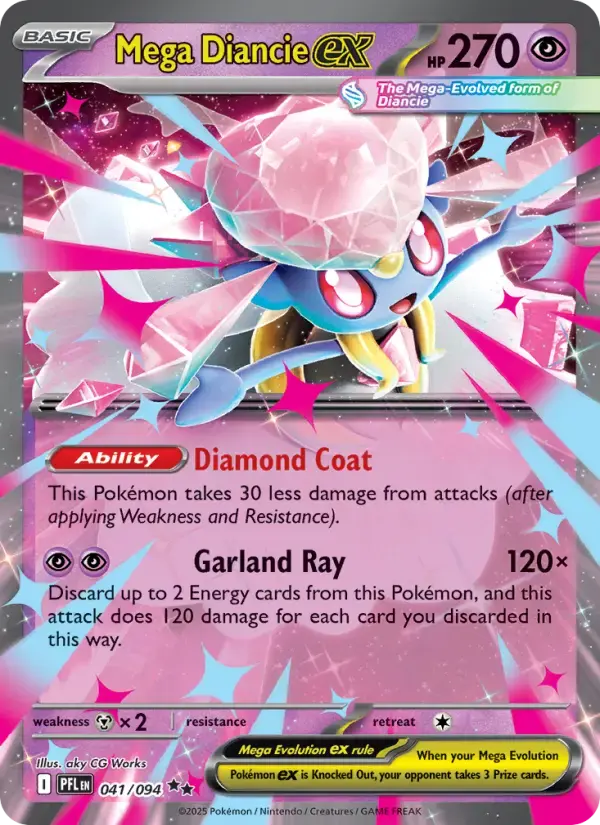 Mega Diancie ex #041 — Phantasmal Flames