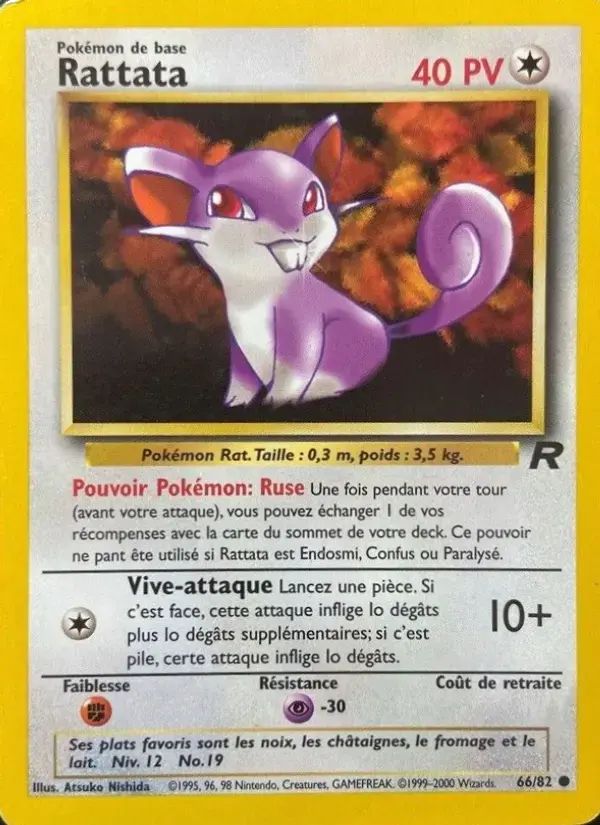 Carte Pokémon Rattata #66 — Team Rocket