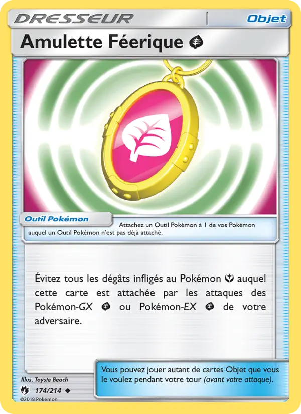 Carte Pokémon Amulette Féerique Grass #174 — Tonnerre Perdu