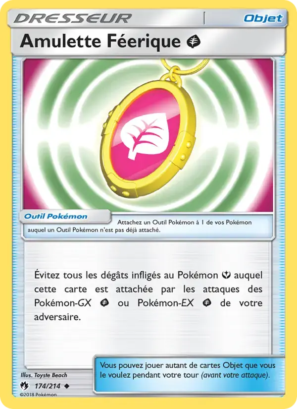 Carte Pokémon Amulette Féerique Grass #174 — Tonnerre Perdu