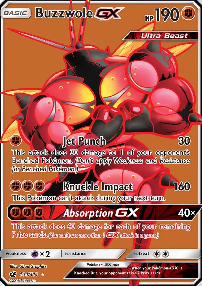 Buzzwole GX #104 — Crimson Invasion