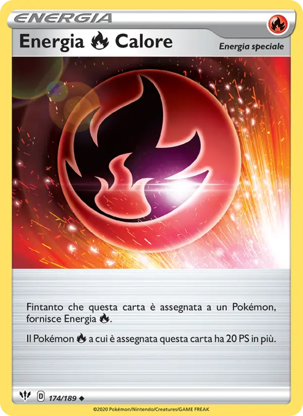 Carte Pokémon Énergie Fire Chaleur #174 — Ténèbres Embrasées