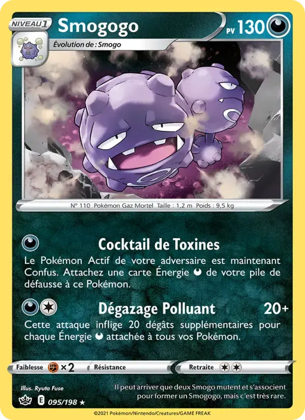Carte Pokémon Smogogo #95 — Règne de Glace