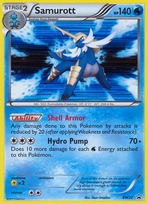 Samurott #BW22 — Black & White Promos