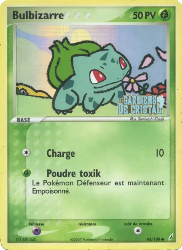 Carte Pokémon Bulbizarre #45 — Gardiens de Cristal