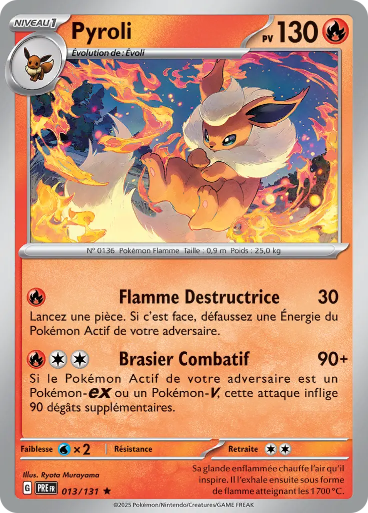 Carte Pokémon Pyroli #013 Cosmos Holo — Évolutions Prismatiques