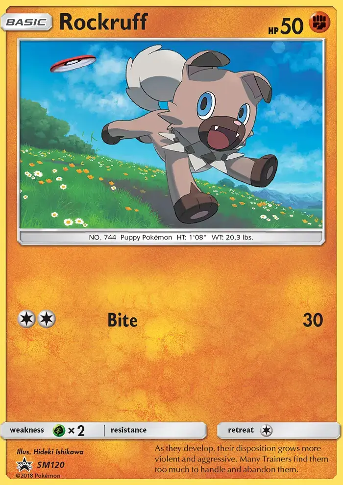 Carte Pokémon Rockruff #SM120 — Promos Soleil et Lune