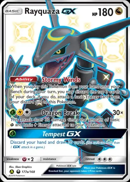 Carte Pokémon Rayquaza-GX #177a/168 — Jumbo
