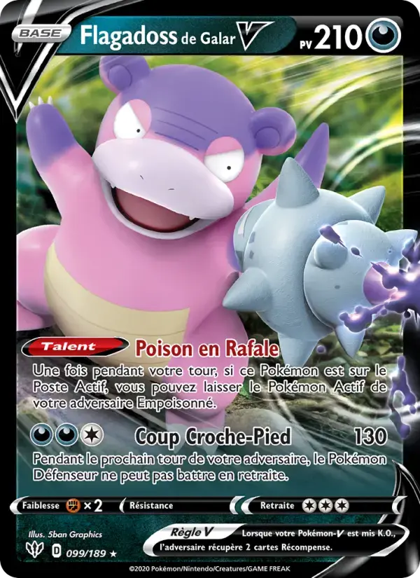 Carte Pokémon Flagadoss de Galar V #99 — Ténèbres Embrasées