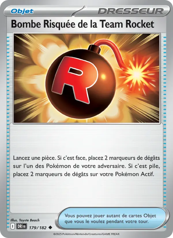 Carte Pokémon Bombe Risquée de la Team Rocket #179 — Rivalités Destinées
