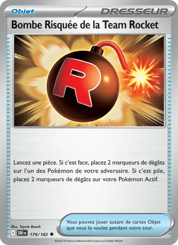 Carte Pokémon Bombe Risquée de la Team Rocket #179 — Rivalités Destinées