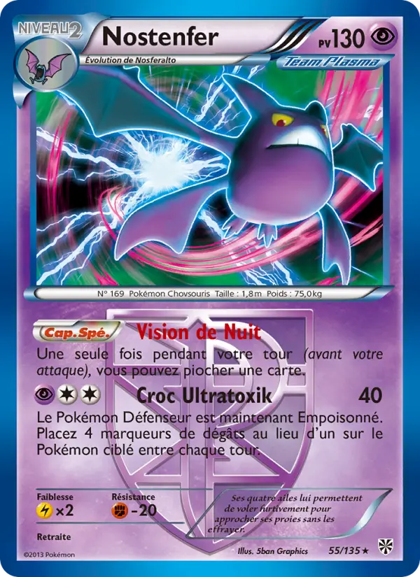 Carte Pokémon Nostenfer #55 — Tempête Plasma