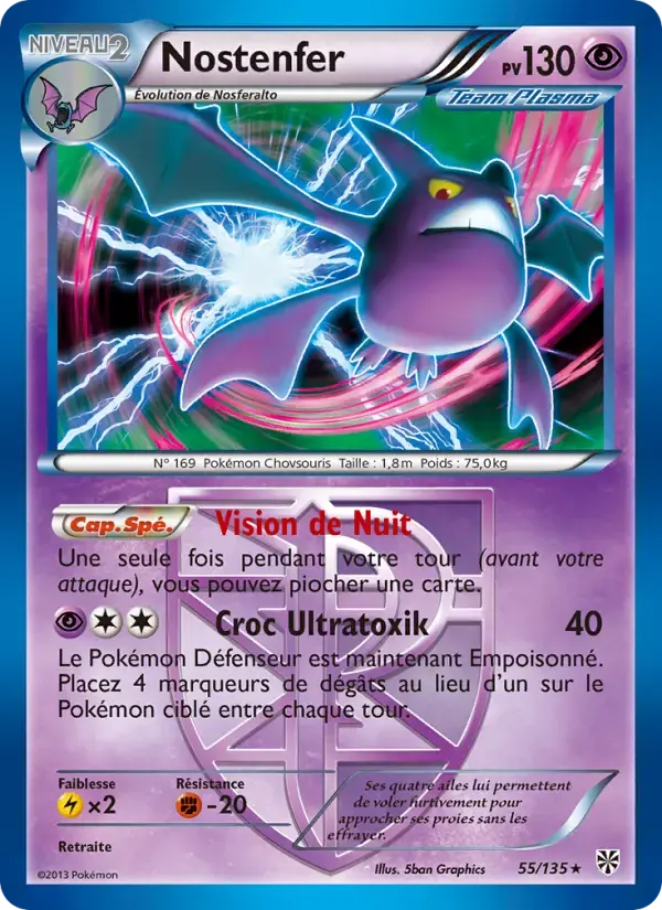 Carte Pokémon Nostenfer #55 — Tempête Plasma