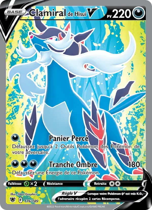 Carte Pokémon Clamiral de Hisui V #176 — Astres Radieux