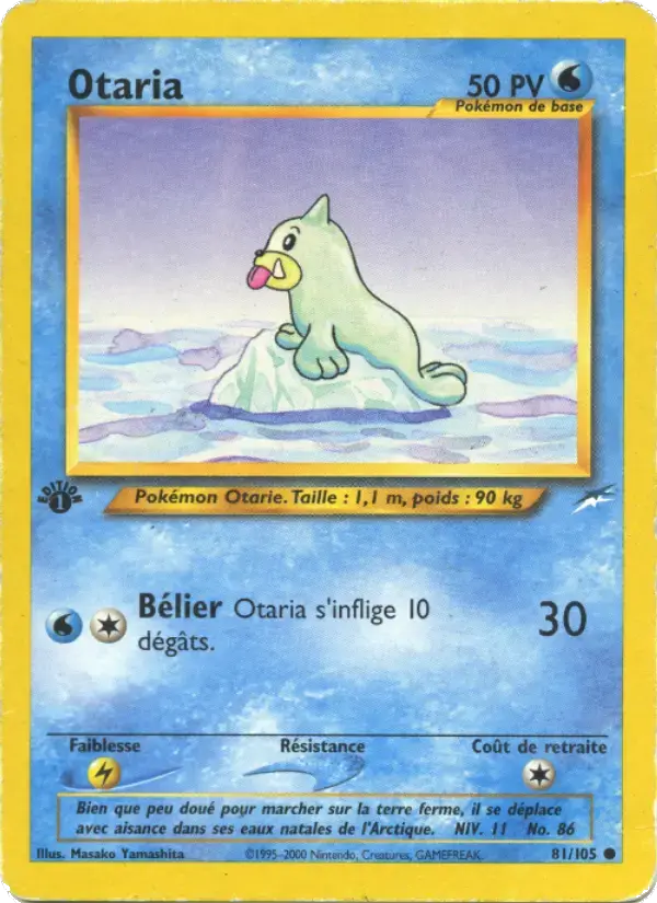 Carte Pokémon Otaria #81 — Neo Destiny