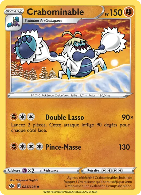Carte Pokémon Crabominable #85 — Règne de Glace