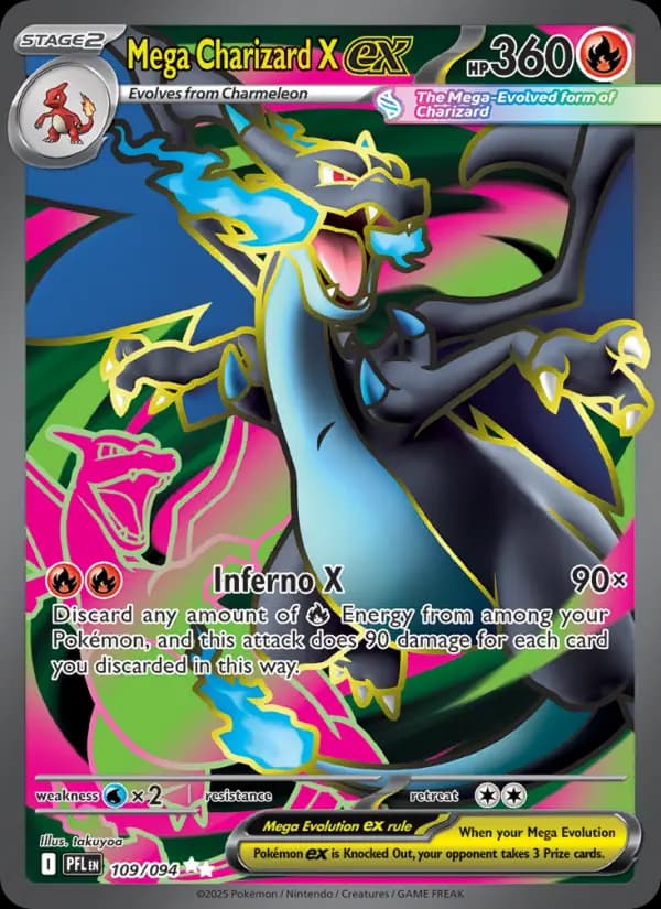 Mega Charizard X ex #109 — Phantasmal Flames