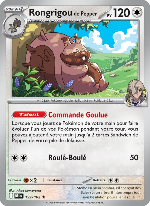 Carte Pokémon Rongrigou de Pepper #159 — Rivalités Destinées