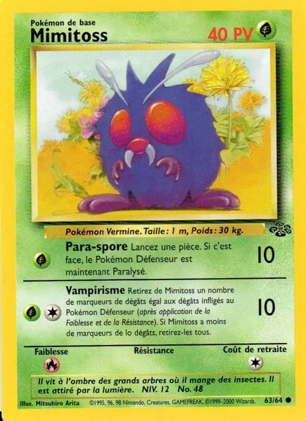 Carte Pokémon Mimitoss #63 — Jungle